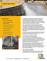 DEB Hydro Blasting Sales Sheet - 112322