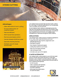 DEB Hydro Cutting Sales Sheet - 120220