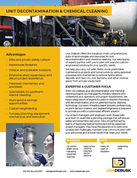 DEB Unit Decon & Chem Cleaning Sales Sheet - 112321